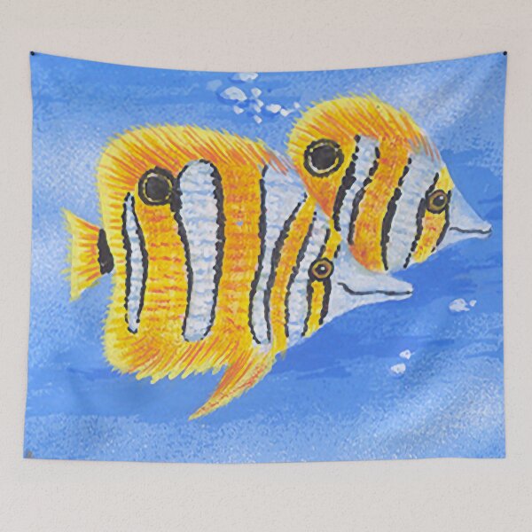 Item preview, Butterfly Fish Painting designed and sold by Hanh-Gallery.