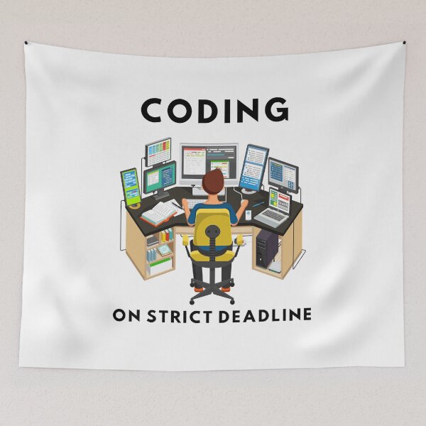 Item preview, Coding On Strict Deadline designed and sold by Quirky Dez.