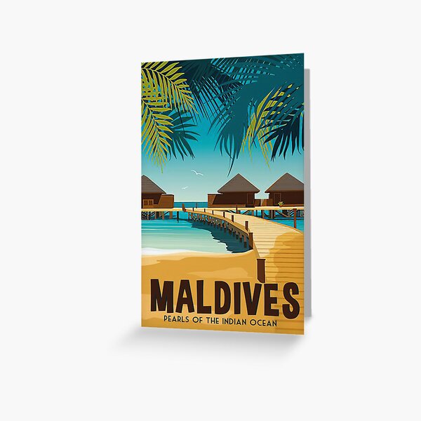 Item preview, Vintage Retro Style Maldives Travel designed and sold by battkozeller2.