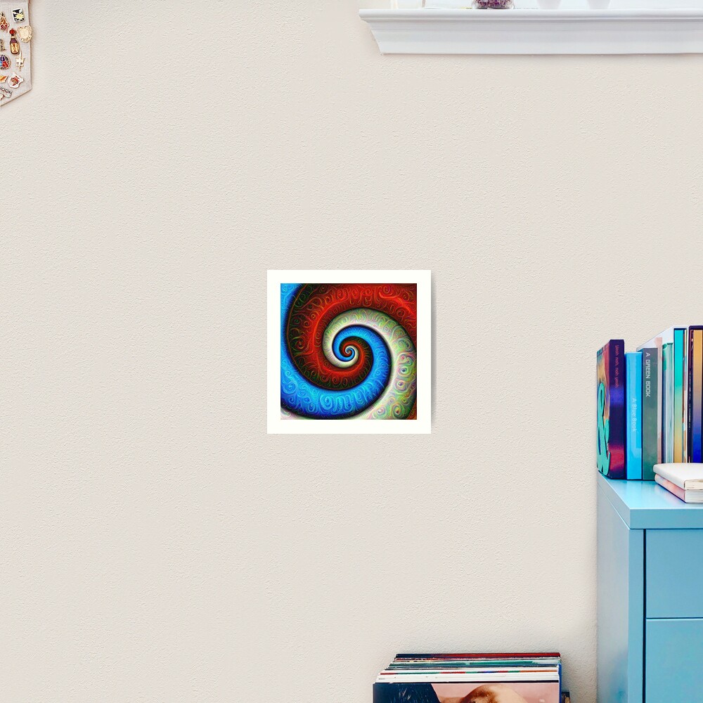 #DeepDream Color Fibonacci Visual Areas Art Print