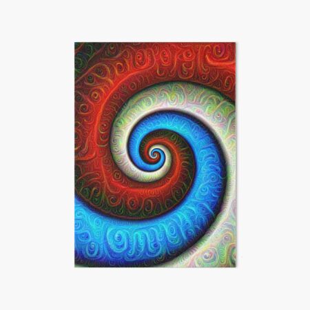 #DeepDream Color Fibonacci Visual Areas Art Board Print