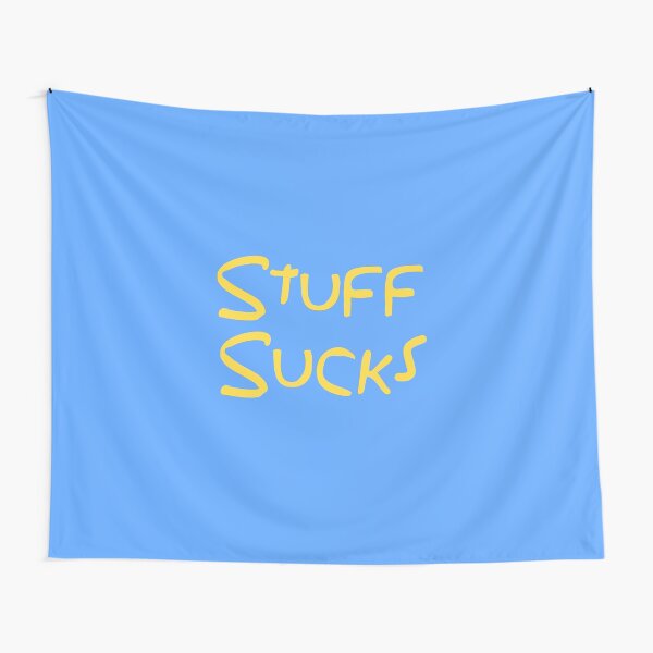 Stuff chupa (Cita de Los Simpson - Amarillo) Tela decorativa