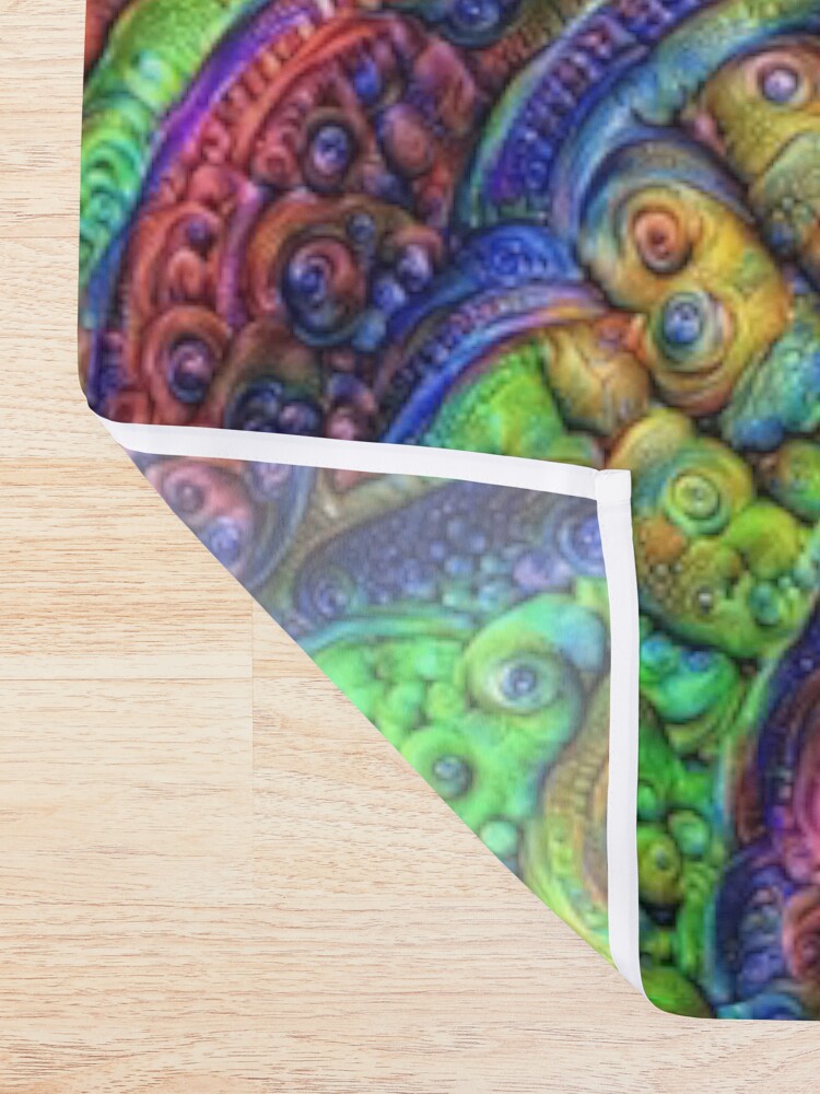 Alternate view of Green #DeepDream Shower Curtain