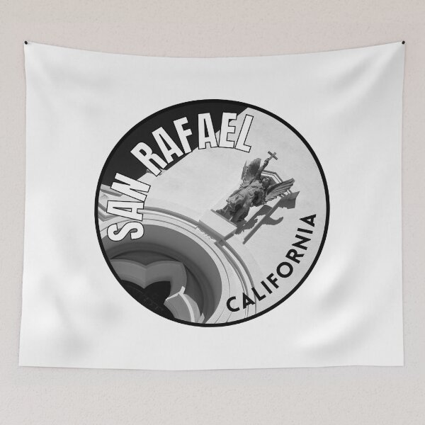 Item preview, Mission San Rafael California | Monochrome Photography | American Road Trip designed and sold by KonnichiwaStore.