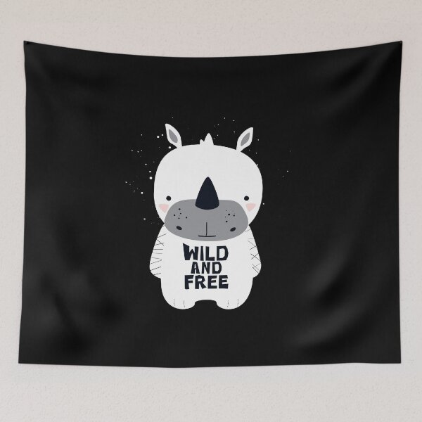 Item preview, White Rhino - Wild and Free designed and sold by pickaboo.