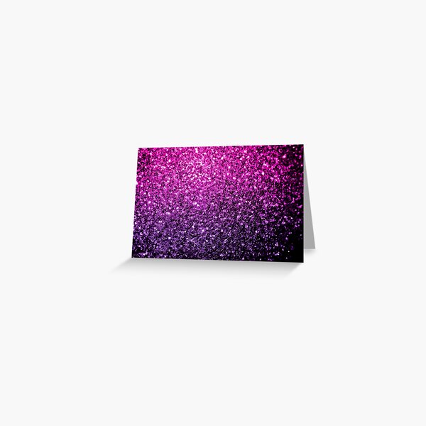 Purple Pink Ombre Faux Glitter Sparkles Greeting Card For Sale By