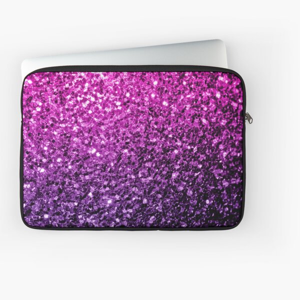 Beautiful Purple Pink Ombre glitter sparkles Laptop Sleeve