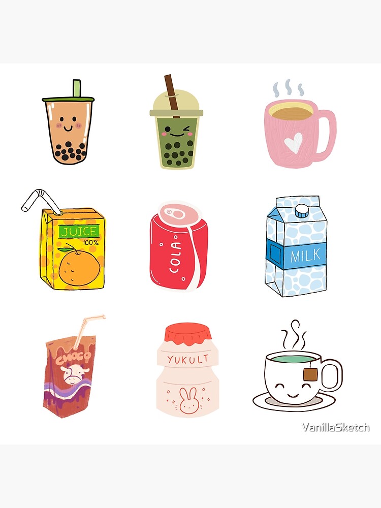 "Drinks Milktea Coffee Soda Shake Tea Juice Milk Chocolate Yakult Cute