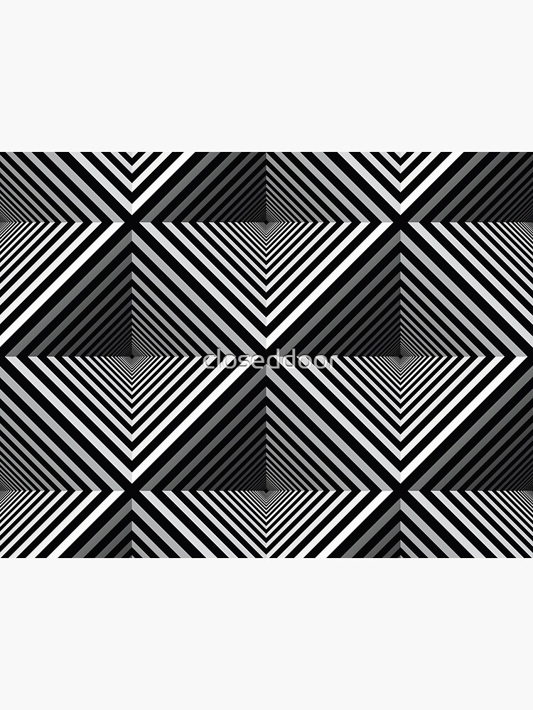 Escheresque Black and White Art Deco Tessellation optical by closeddoor