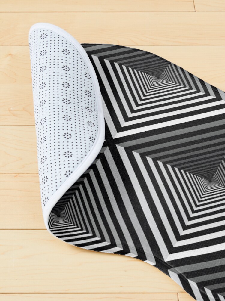 Alternate view of Escheresque Black and White Art Deco Tessellation optical Pet Mat