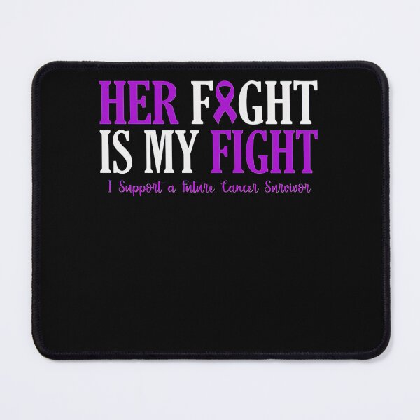 Item preview, Alzheimer Awareness Her Fight Is My Fight I Support Future Cancer Survivor Alzheimers Awareness Purple Ribbon Warrior designed and sold by heckforddewey.