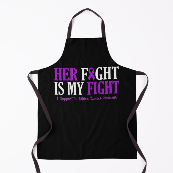 Item preview, Alzheimer Awareness Her Fight Is My Fight I Support Future Cancer Survivor Alzheimers Awareness Purple Ribbon Warrior designed and sold by heckforddewey.