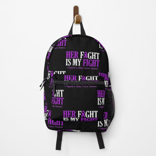 Item preview, Alzheimer Awareness Her Fight Is My Fight I Support Future Cancer Survivor Alzheimers Awareness Purple Ribbon Warrior designed and sold by heckforddewey.