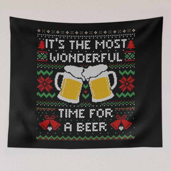 Item preview, It's the Most Wonderful Time For a Beer Funny Ugly Sweater  designed and sold by RobertoGomis.