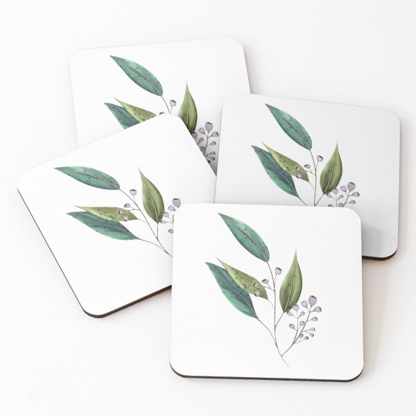 Item preview, Watercolor eucalyptus gum leaves and gum nuts designed and sold by ahahdodo.