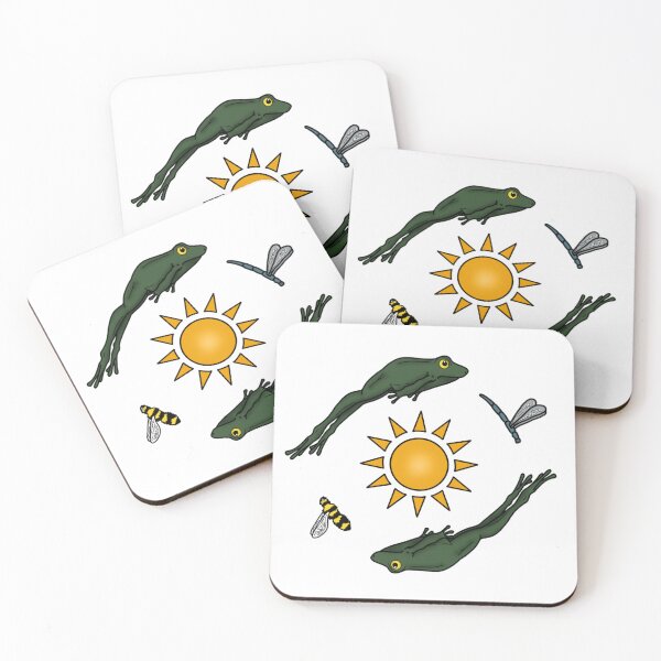 Item preview, Frogs, bee, and dragonfly circling the sun! designed and sold by lucafae.