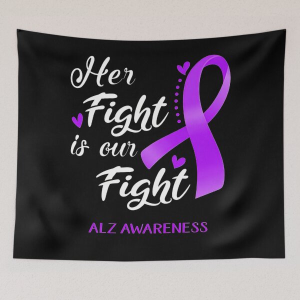 Item preview, Alzheimer Awareness Her Fight is Our Fight ALZ Awareness Support ALZ Warrior Gifts designed and sold by heckforddewey.