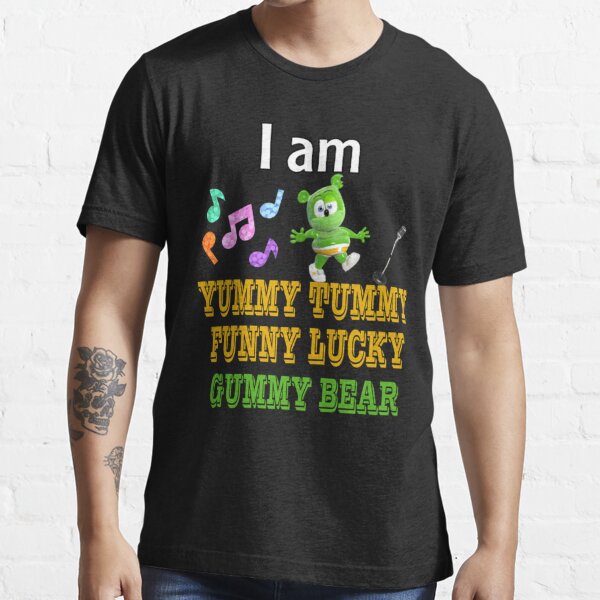 I Am Yummy Tummy Funny Lucky Gummy Bear T Shirt Big Size 100% Cotton The Gummy  Bear Gummy Bear Song Lyrics Gummy Bear Lyrics - AliExpress