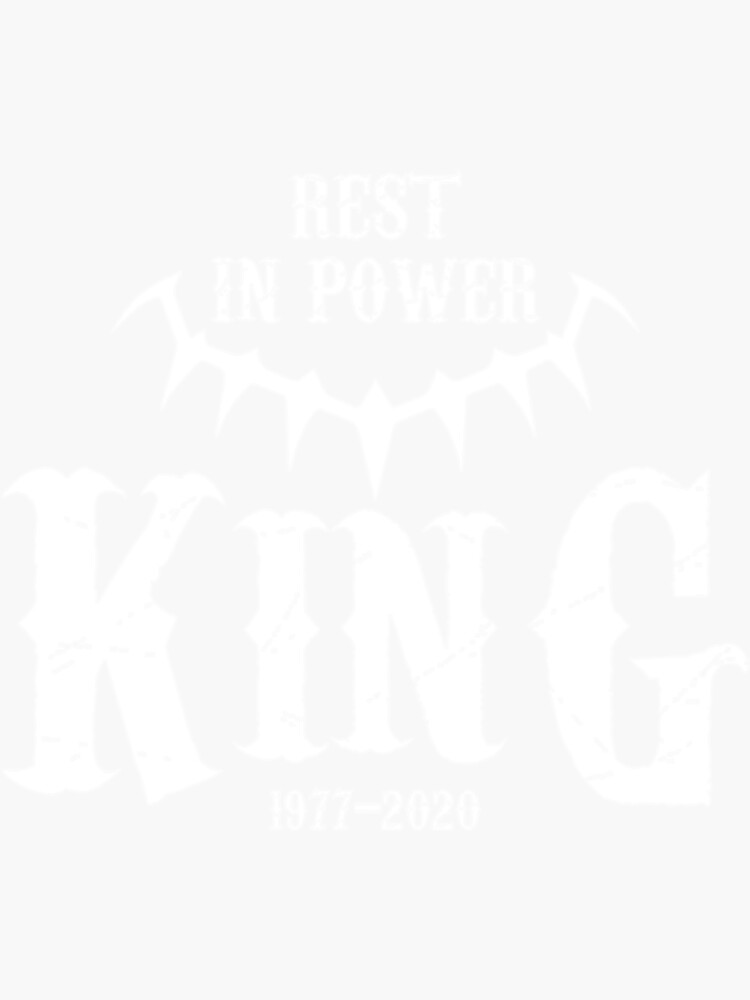 "Rest In Power King 1977 2020 " Sticker for Sale by