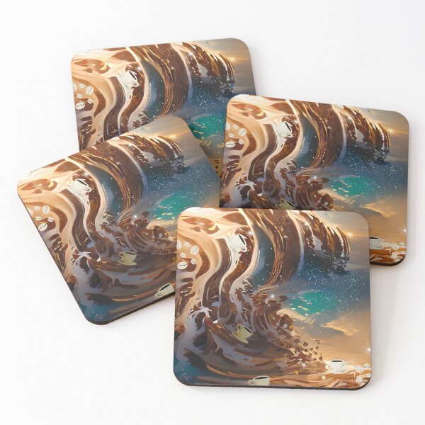 Item preview, The Coffee Starry Teal ocean| starry night designed and sold by PsychicLove.