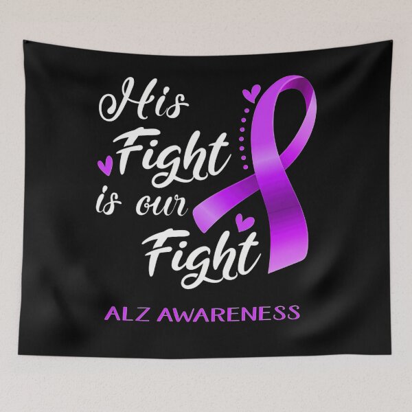 Item preview, Alzheimer Awareness His Fight is Our Fight ALZ Awareness Support ALZ Warrior Gifts designed and sold by heckforddewey.