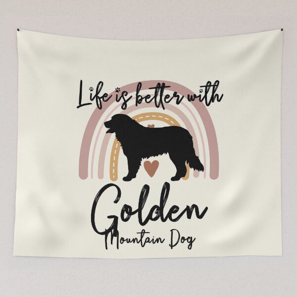 Item preview, Golden Mountain dog Rainbow Aesthetic Boho designed and sold by rafaeltto.