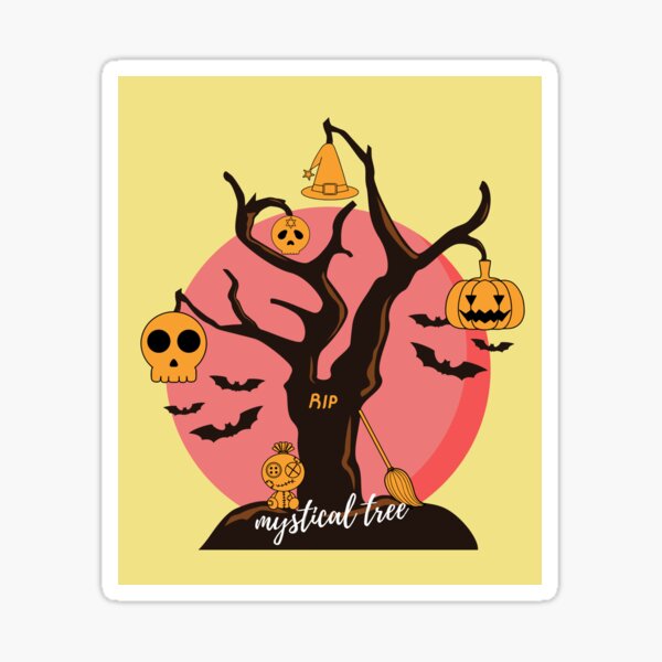 Wise Mystical Elucidative Tree Original Art [Hi-Res] | Sticker