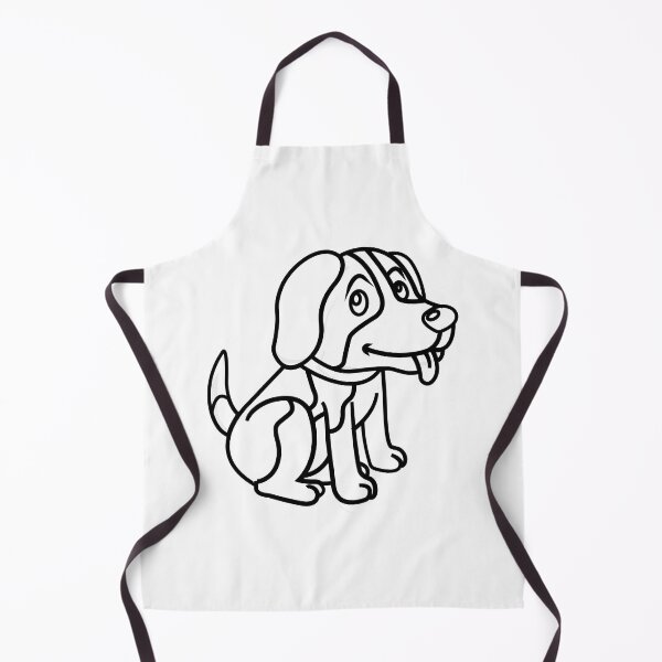 Item preview, little puppy line drawing designed and sold by LineArtDrawing.