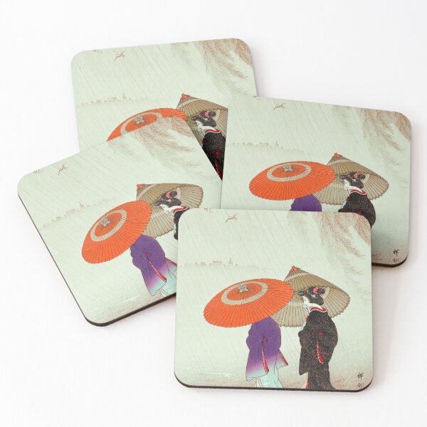 Item preview, Two Women in the Rain by Ohara Koson; Japanese art classic designed and sold by mbuz90.