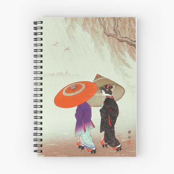 Item preview, Two Women in the Rain by Ohara Koson; Japanese art classic designed and sold by mbuz90.