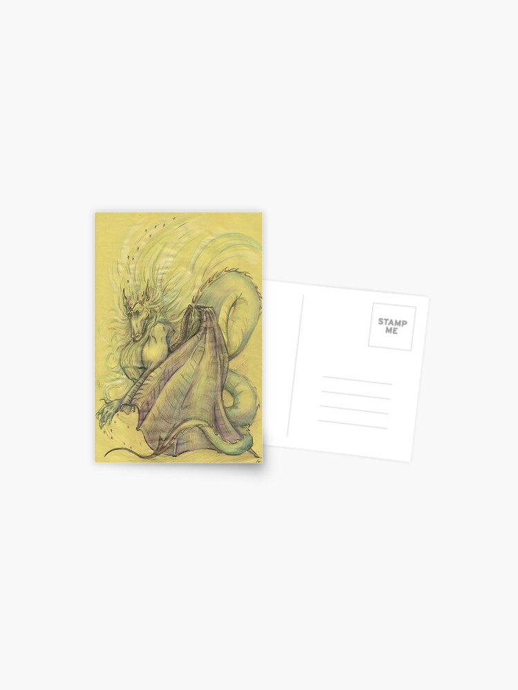 Thumbnail 1 of 2, Postcard, Dragon designed and sold by Anthropolog.