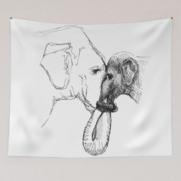 Item preview, Elephant Mother and Calf designed and sold by AGuillotinette.