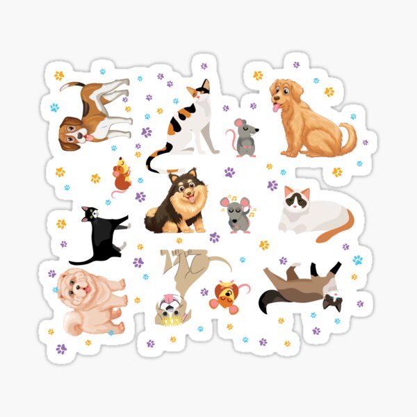 Dogs,cats and rats Sticker