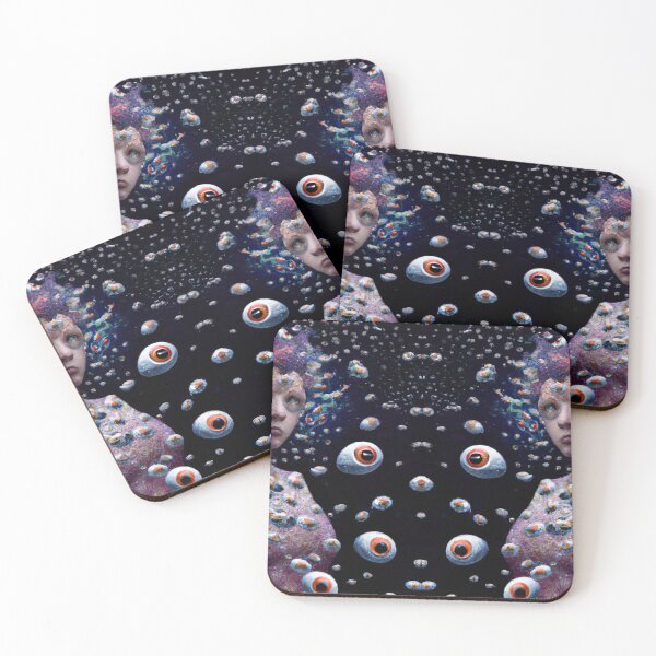 Item preview, Infinite Eye Stream - First to See (Woman Surrounded by Eyes in Space, Painting, Digital Art) designed and sold by finiartshop.