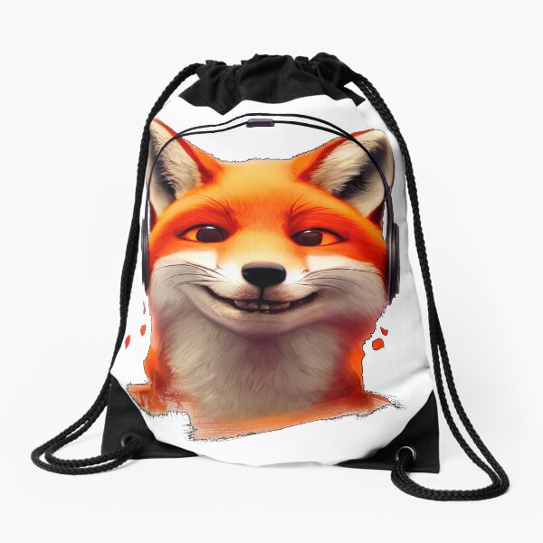 Item preview, Smiling Musical Fox with headphones designed and sold by Gabriel Cabrera.