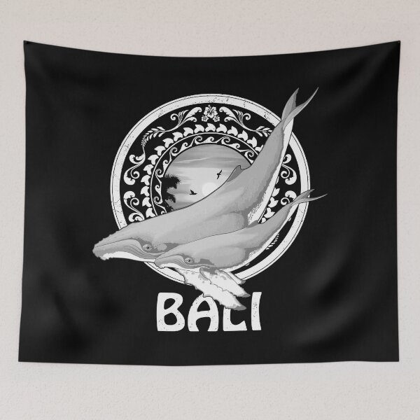 Item preview, Humpback whales Bali Indonesia designed and sold by NicGrayGraphic.