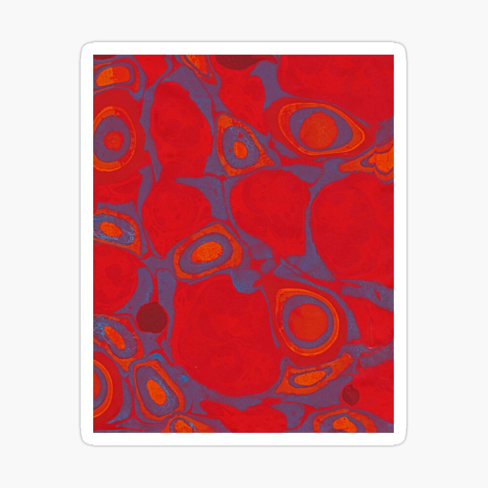 Marmoriertes Papier In Rot Und Orange Spiralblock Von Kittyvdheuvel Redbubble