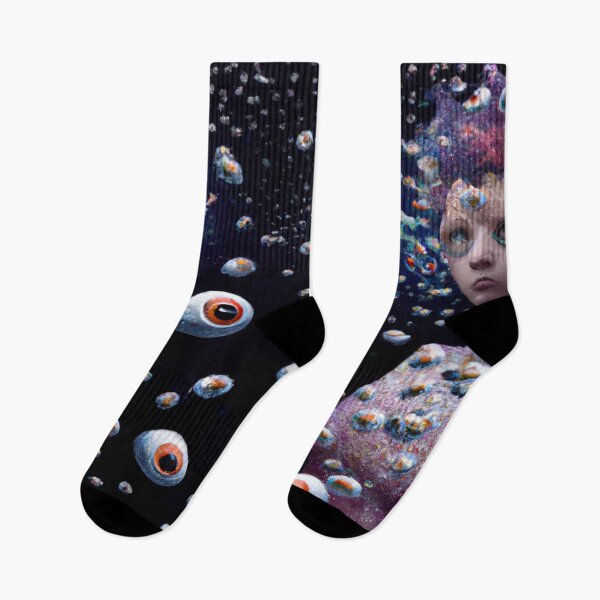 Item preview, Infinite Eye Stream - First to See (Woman Surrounded by Eyes in Space, Painting, Digital Art) designed and sold by finiartshop.