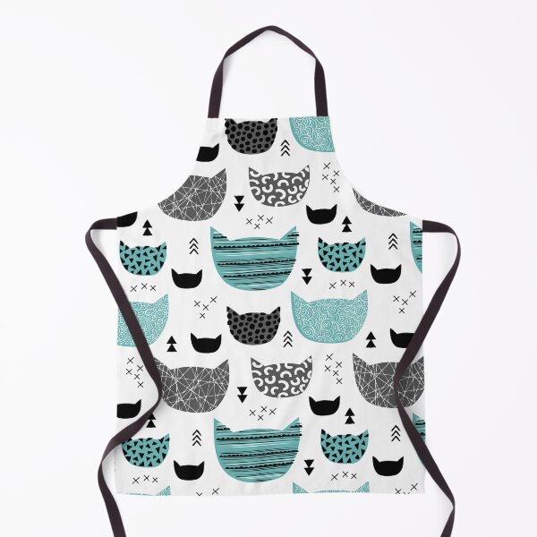 Item preview, Inky Texture Cats - Aqua designed and sold by Rainbows Galore.