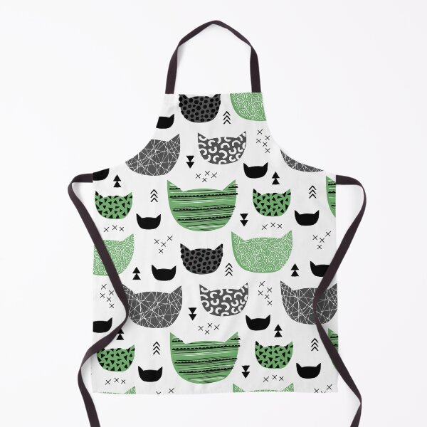 Item preview, Inky Texture Cats - Green designed and sold by Rainbows Galore.