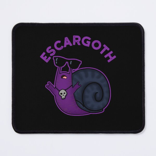 Item preview, Escar-goth Cool Goth Funny Snail Puns (Dark BG) designed and sold by punnybone.