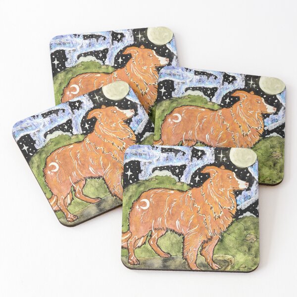 Item preview, The Nightwatcher - Collie on a Cliff designed and sold by Blue Tangerine By Piper Wright.