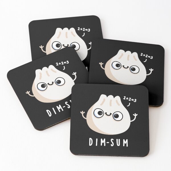 Item preview, Dim-sum Funny Dimsum Math Puns (Dark BG) designed and sold by punnybone.