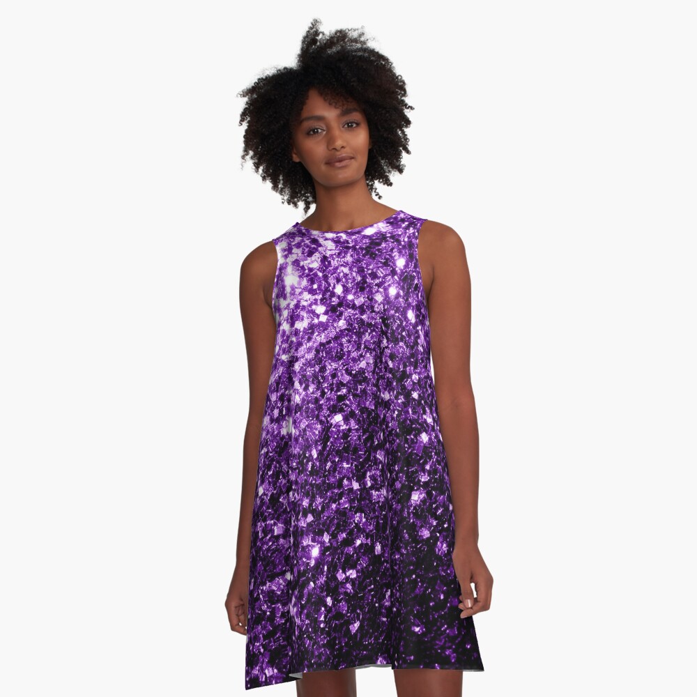 purple sparkly dress