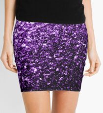 Beautiful Dark Purple glitter sparkles Mini Skirt