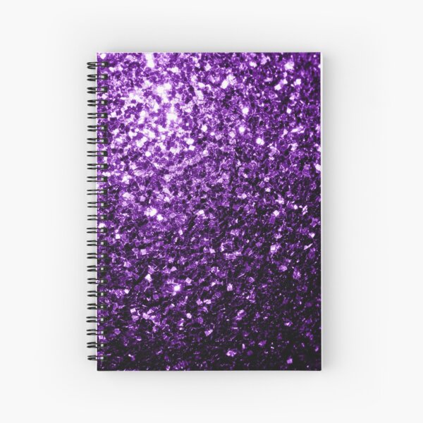 Beautiful Dark Purple glitter sparkles Spiral Notebook