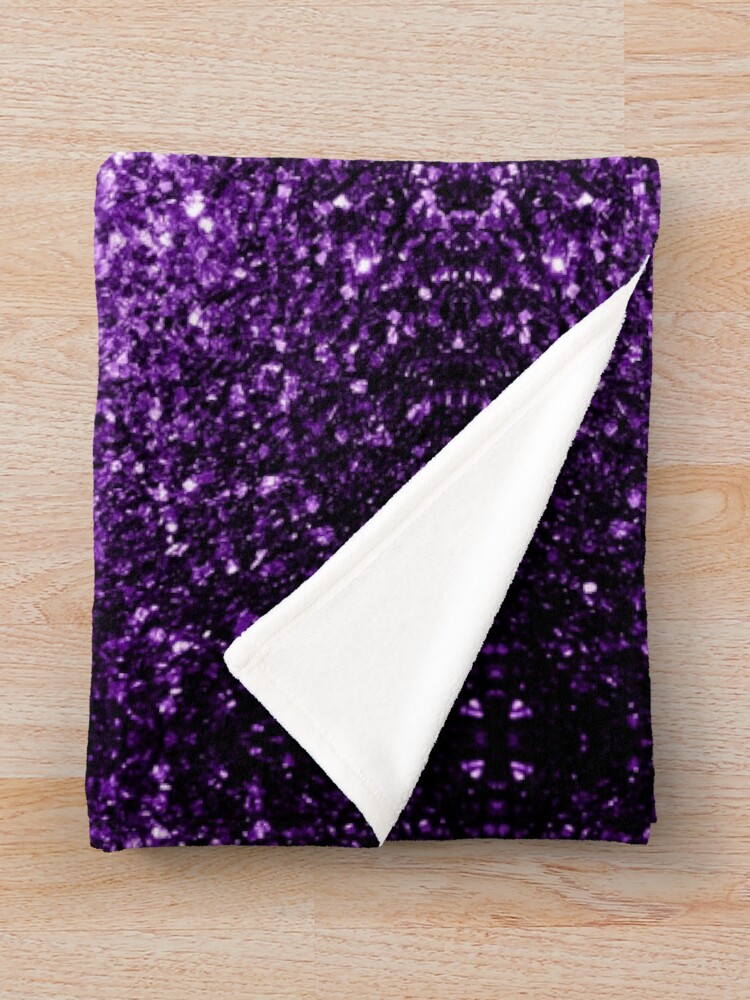 "Beautiful Dark Purple glitter sparkles" Throw Blanket by PLdesign Redbubble