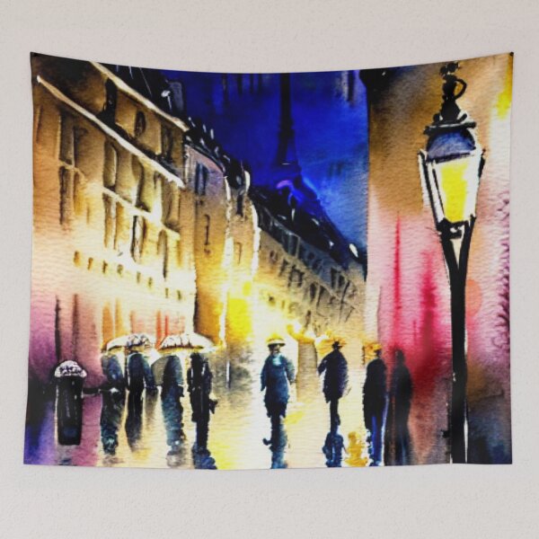 Item preview, Rainy night in Paris  designed and sold by BerylBez.