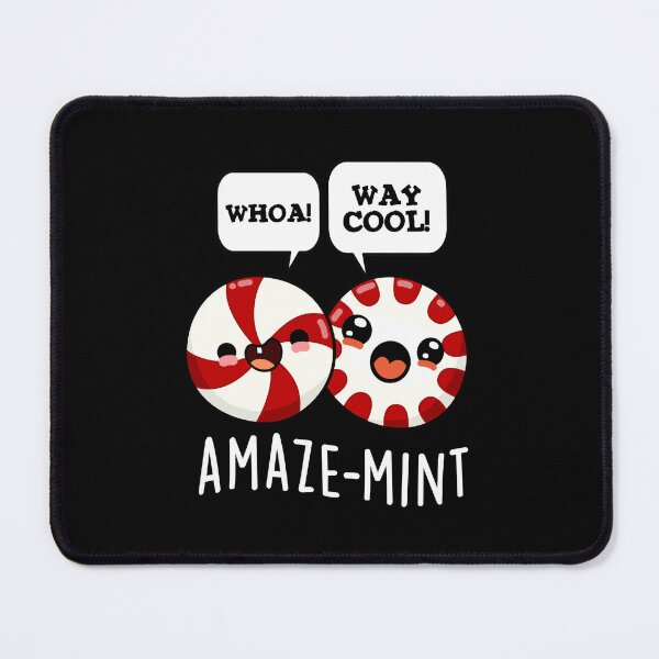 Item preview, Amaze-mint Funny Peppermint Puns (Dark BG) designed and sold by punnybone.
