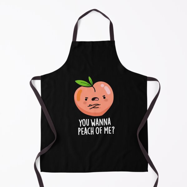 Item preview, You Wanna Peach Of Me Funny Fruit Puns (Dark BG) designed and sold by punnybone.